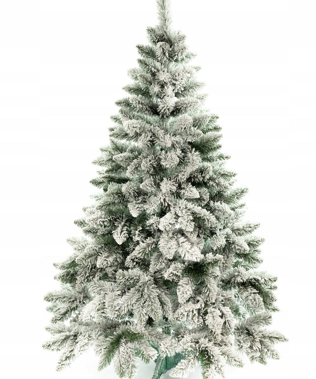Dirbtinė Kalėdinė eglė 220 cm su sniegu, realistiška pušis, Lenkijos gamybos su stovu