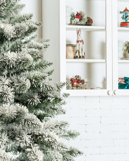 Dirbtinė Kalėdinė eglė 220 cm su sniegu, realistiška pušis, Lenkijos gamybos su stovu