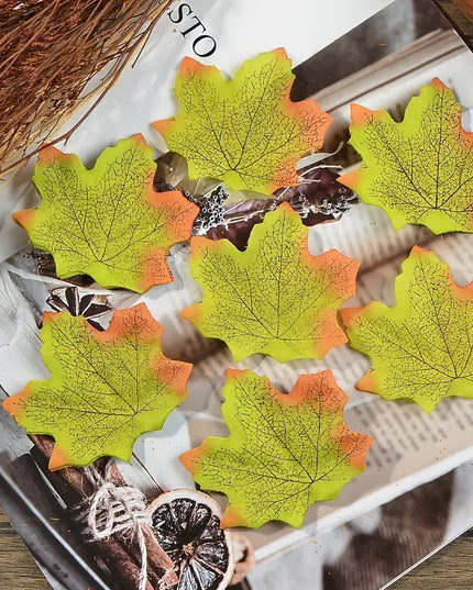 Dirbtiniai Klevo Lapai – Rudens Dekoras Rankdarbiams, Namų Ir Šventiniam Dekorui