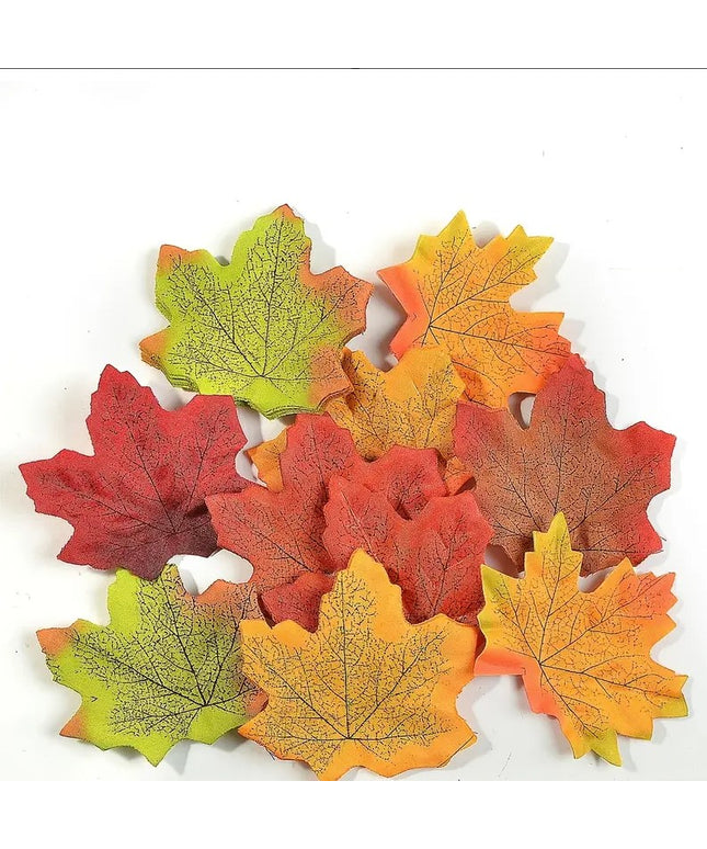 Dirbtiniai Klevo Lapai – Rudens Dekoras Rankdarbiams, Namų Ir Šventiniam Dekorui