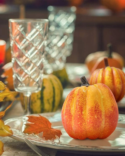 Dirbtiniai Moliūgai, Lapai ir Gilių Rinkinys, 48vnt, Helovinui ir Rudens Dekoracijoms