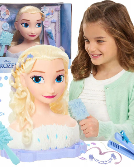 Disney Frozen Elsa šukuosenų formavimo galva