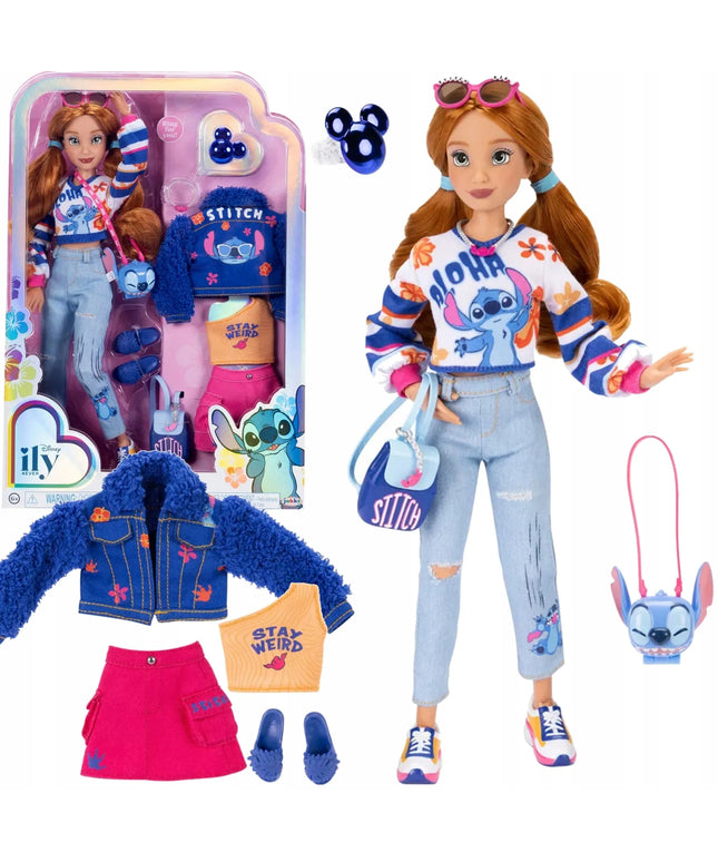 DISNEY ILY 4EVER madinga 30 cm lėlė su Stitch motyvais ir priedais