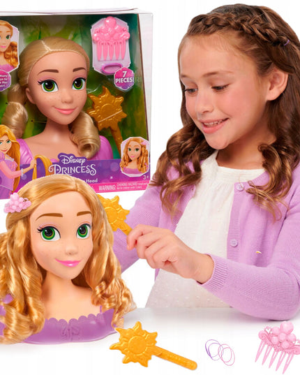 Disney Rapunzel šukuosenų formavimo ir manekeno galva – „Supainioti“ + DOVANA