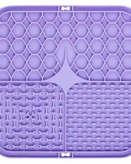 DKM lėtam ėdimui skirtas kilimėlis šunims ir katėms, violetinis, neslystantis