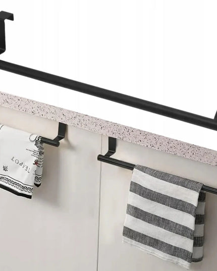 DKM virtuvinis rankšluosčių laikiklis ant spintelės durelių, bėgelis, laikiklis šluostėms