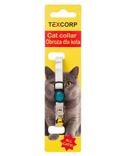 Doggy kačių antkaklis su varpeliu – reguliuojamas 20–30 cm – melsvas
