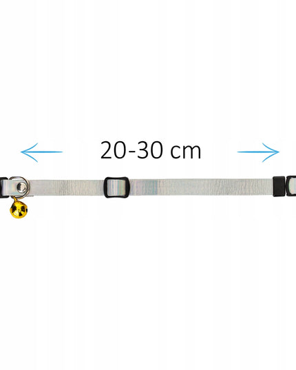 Doggy kačių antkaklis su varpeliu – reguliuojamas 20–30 cm – melsvas