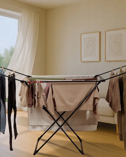 Drabužių džiovyklė Vileda Universal su ratukais, elegantiška juoda