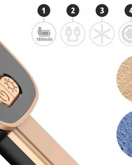Drabužių ir audinių pūkų rinkiklis Digi+ M3, galingas, akumuliatorinis, USB, LED