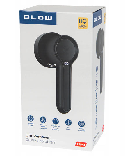 Drabužių ir baldų pūkų surinkėjas BLOW LR-41, 5W, 6 ašmenys, LCD ekranas