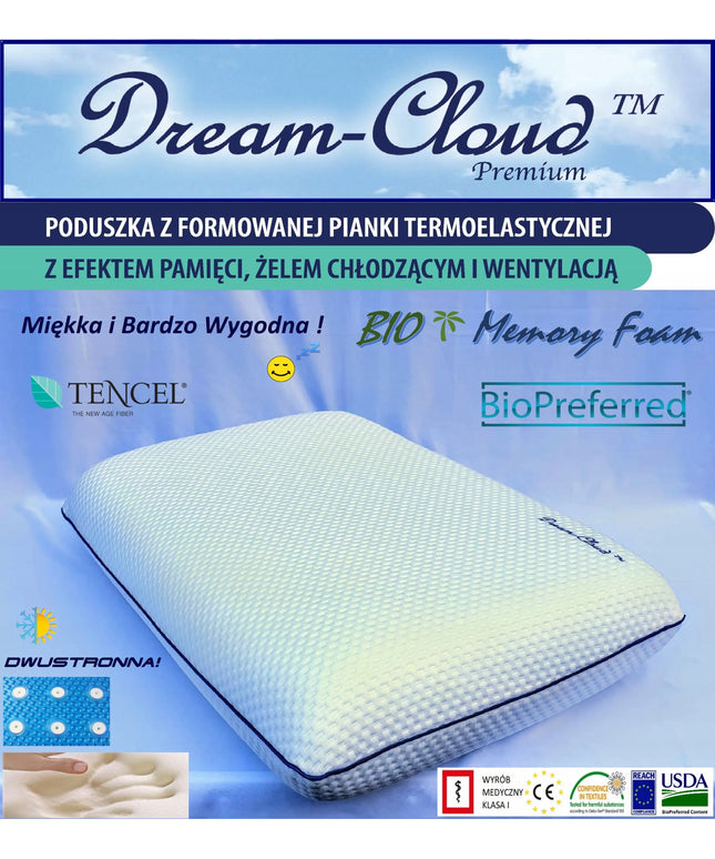 DreamCloud vėsinanti ventiliuojama pagalvė 58x35x11