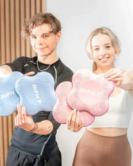 DrFit amortizuojančios pagalvėlės jogos kilimėliai keliams, rankoms ir klubams, 2 vnt.