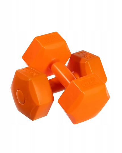 DrFit bituminiai hanteliai, šešiakampiai svarmenys treniruotėms, 2x 1,5 kg