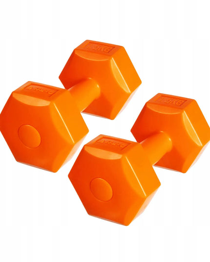 DrFit bituminiai hanteliai, šešiakampiai svarmenys treniruotėms, 2x 1,5 kg