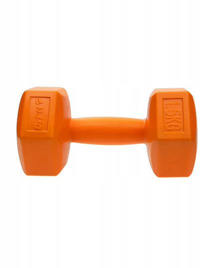 DrFit bituminiai hanteliai, šešiakampiai svarmenys treniruotėms, 2x 1,5 kg