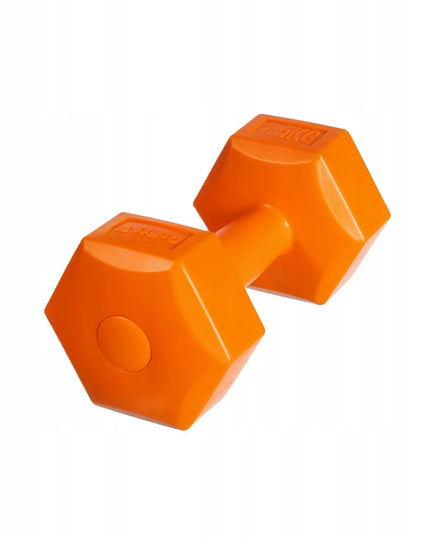 DrFit bituminiai hanteliai, šešiakampiai svarmenys treniruotėms, 2x 1,5 kg