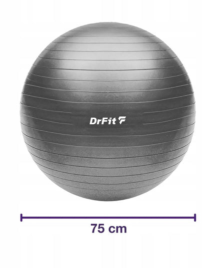 DrFit fitneso mankštos kamuolys 75 cm + pompa
