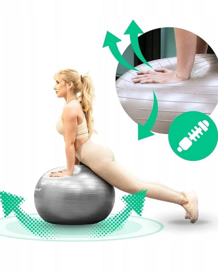 DrFit fitneso mankštos kamuolys 75 cm + pompa
