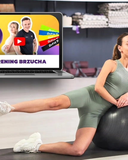 DrFit fitneso mankštos kamuolys 75 cm + pompa