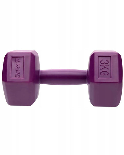 DrFit fitneso svareliai hanteliai 2x 3 kg moterims, violetiniai