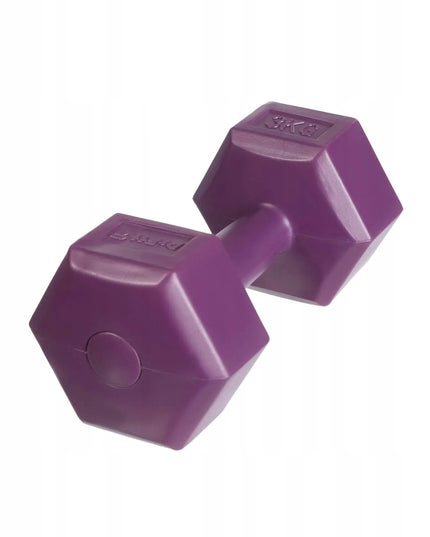 DrFit fitneso svareliai hanteliai 2x 3 kg moterims, violetiniai
