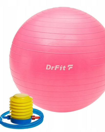 DrFit gimnastikos kamuolys 45 cm rožinis su pompa