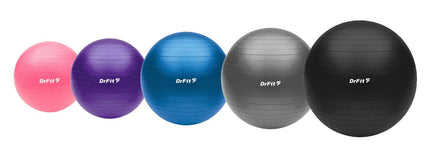 DrFit gimnastikos kamuolys 45 cm rožinis su pompa