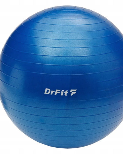 DrFit gimnastikos kamuolys jogos mankštai ir reabilitacijai, tvirtas, 65 cm, su pompa