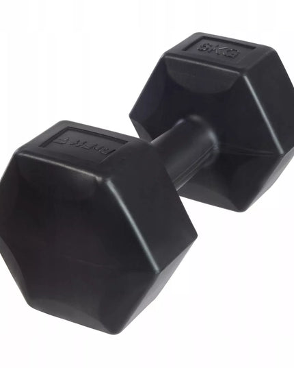 DrFit Heksagoniniai hanteliai mankštai, Pilates, jėgos treniruotėms, 2x6 kg, juodi