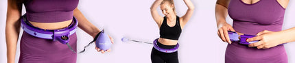 DrFit Hula Hop Premium su skaitikliu lieknėjimui, fitnesui ir kalorijų deginimui