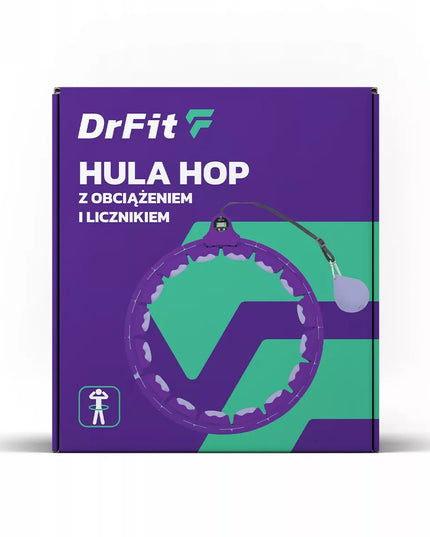 DrFit Hula Hop Premium su skaitikliu lieknėjimui, fitnesui ir kalorijų deginimui