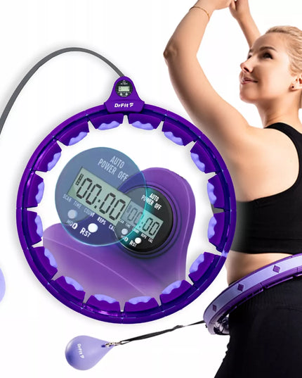 DrFit Hula Hop Premium su skaitikliu lieknėjimui, fitnesui ir kalorijų deginimui
