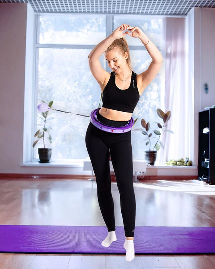 DrFit Hula Hop Premium su skaitikliu lieknėjimui, fitnesui ir kalorijų deginimui