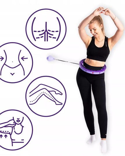 DrFit Hula Hop Premium su skaitikliu lieknėjimui, fitnesui ir kalorijų deginimui