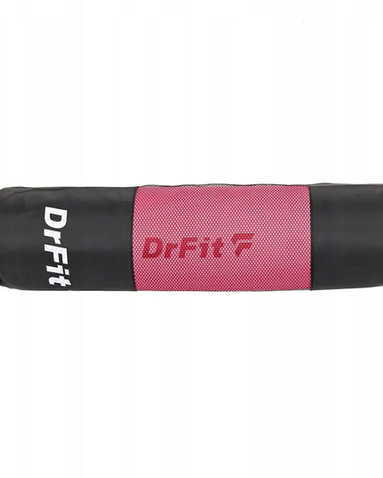 DrFit jogos, kūno rengybos ir pilateso kilimėlis su dėklu, rožinis