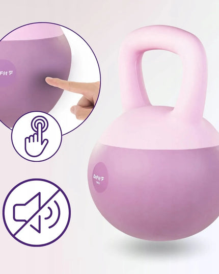 DrFit kettlebelis 10 kg, violetinis svoris treniruotėms