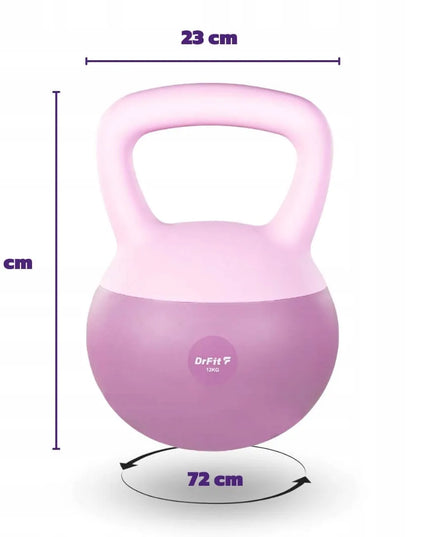 DrFit kettlebelis 10 kg, violetinis svoris treniruotėms