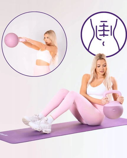DrFit kettlebelis 10 kg, violetinis svoris treniruotėms