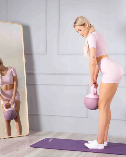 DrFit kettlebelis 10 kg, violetinis svoris treniruotėms