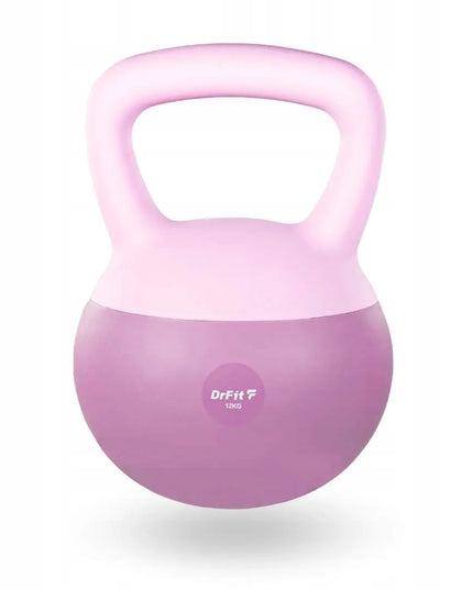 DrFit kettlebell hantelis treniruotėms, 12 kg, fioletinis