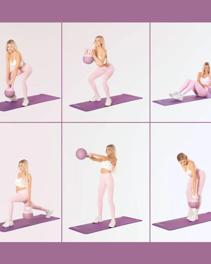 DrFit kettlebell hantelis treniruotėms, 12 kg, fioletinis