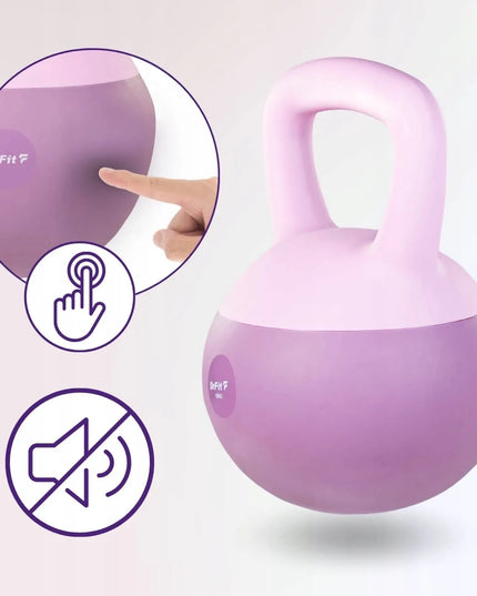 DrFit kettlebell hantelis treniruotėms, 12 kg, fioletinis