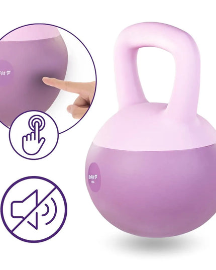 DrFit kettlebell hantelis treniruotėms, 12 kg, fioletinis