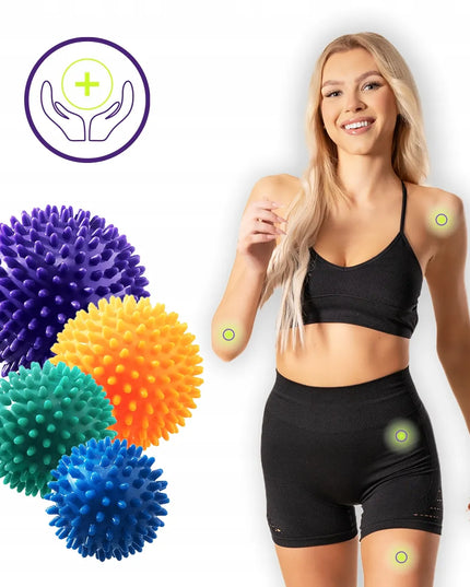 DRFIT kietas sensorinis masažinis kamuoliukas su dygliukais fascijai ir reabilitacijai