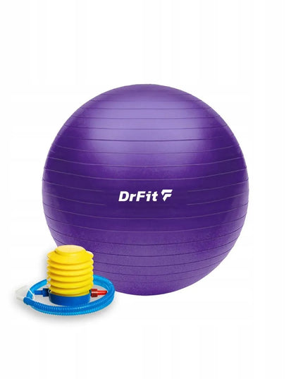 DrFit klasinis gimnastikos kamuolys mankštai, jogai ir reabilitacijai 55 cm + pompa
