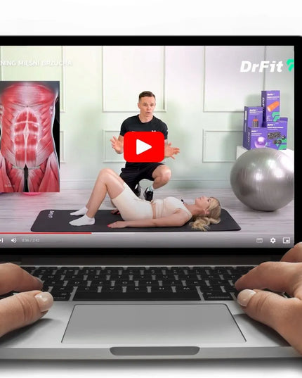 DrFit klasinis gimnastikos kamuolys mankštai, jogai ir reabilitacijai 55 cm + pompa