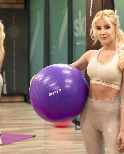 DrFit klasinis gimnastikos kamuolys mankštai, jogai ir reabilitacijai 55 cm + pompa