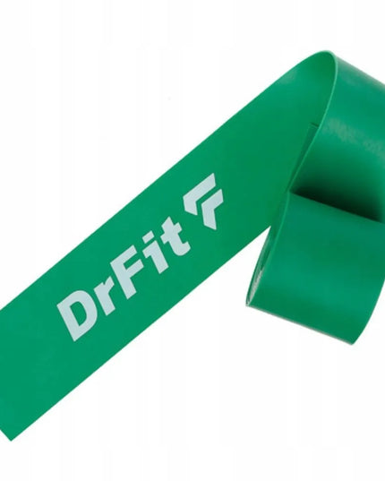 DrFit kompresinė reabilitacinė guminė juosta, ilga ir patvari, žalia