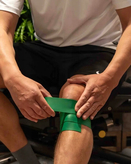 DrFit kompresinė reabilitacinė guminė juosta, ilga ir patvari, žalia